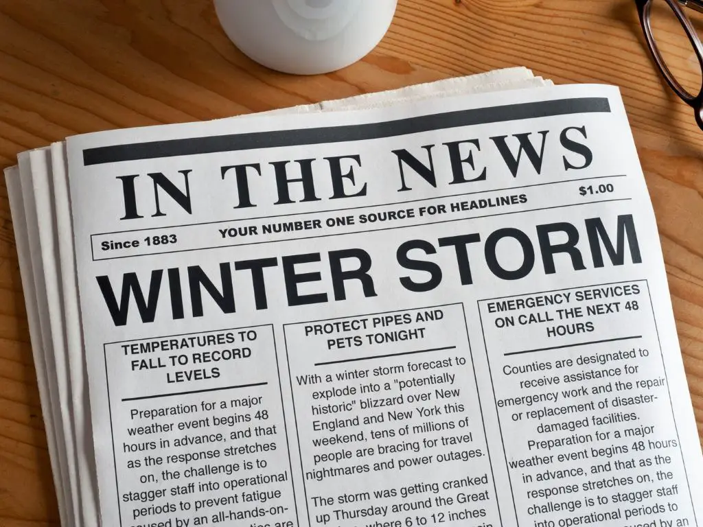 What does winter storm warning mean