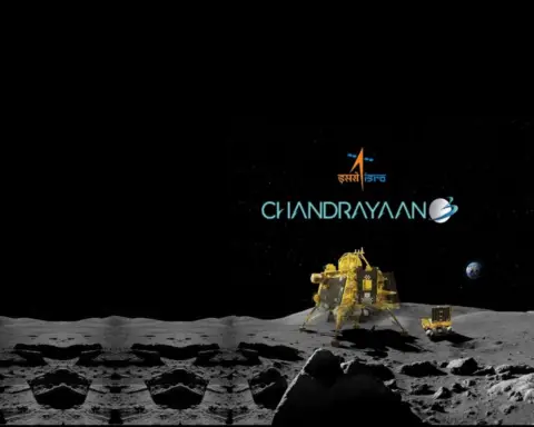Pragyan Rover on its landing pod