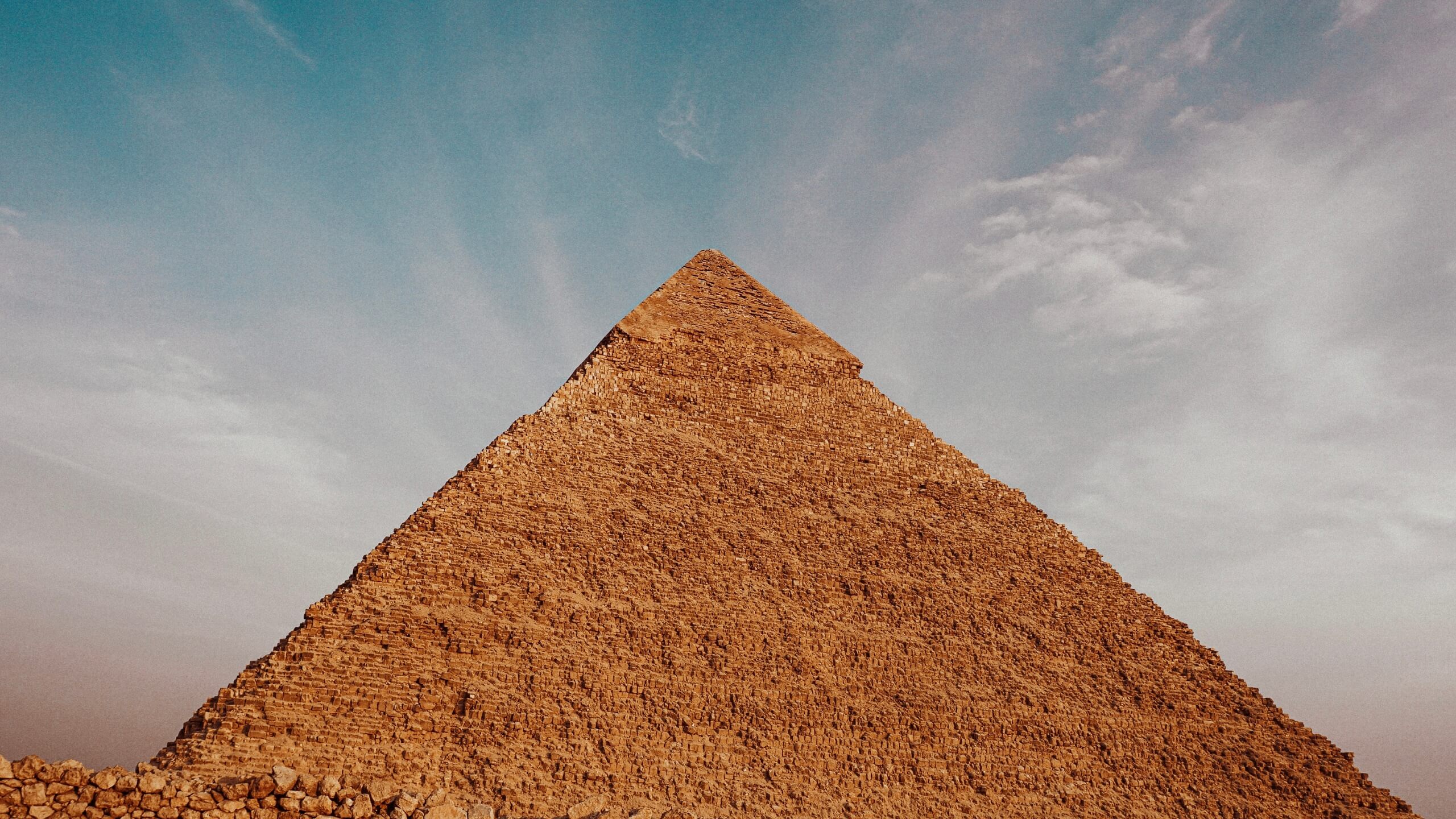 Close up image of the largest pyramid