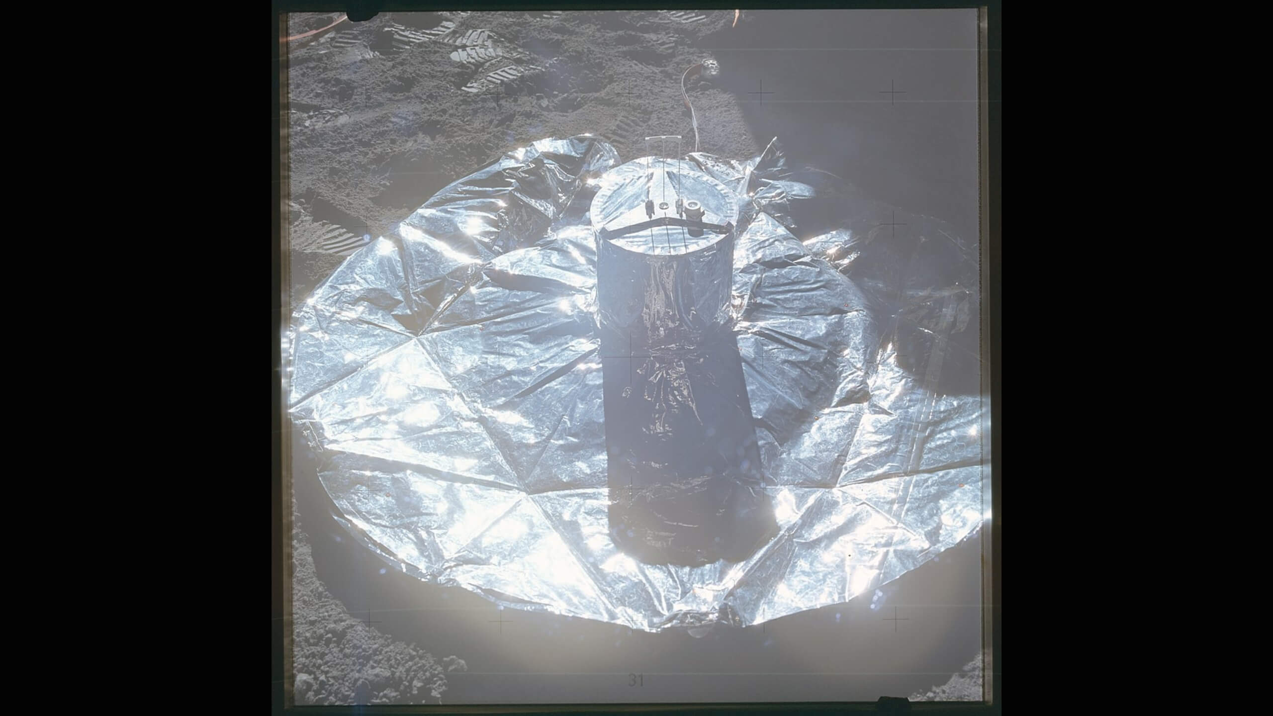 Seismometer installed by an Apollo mission