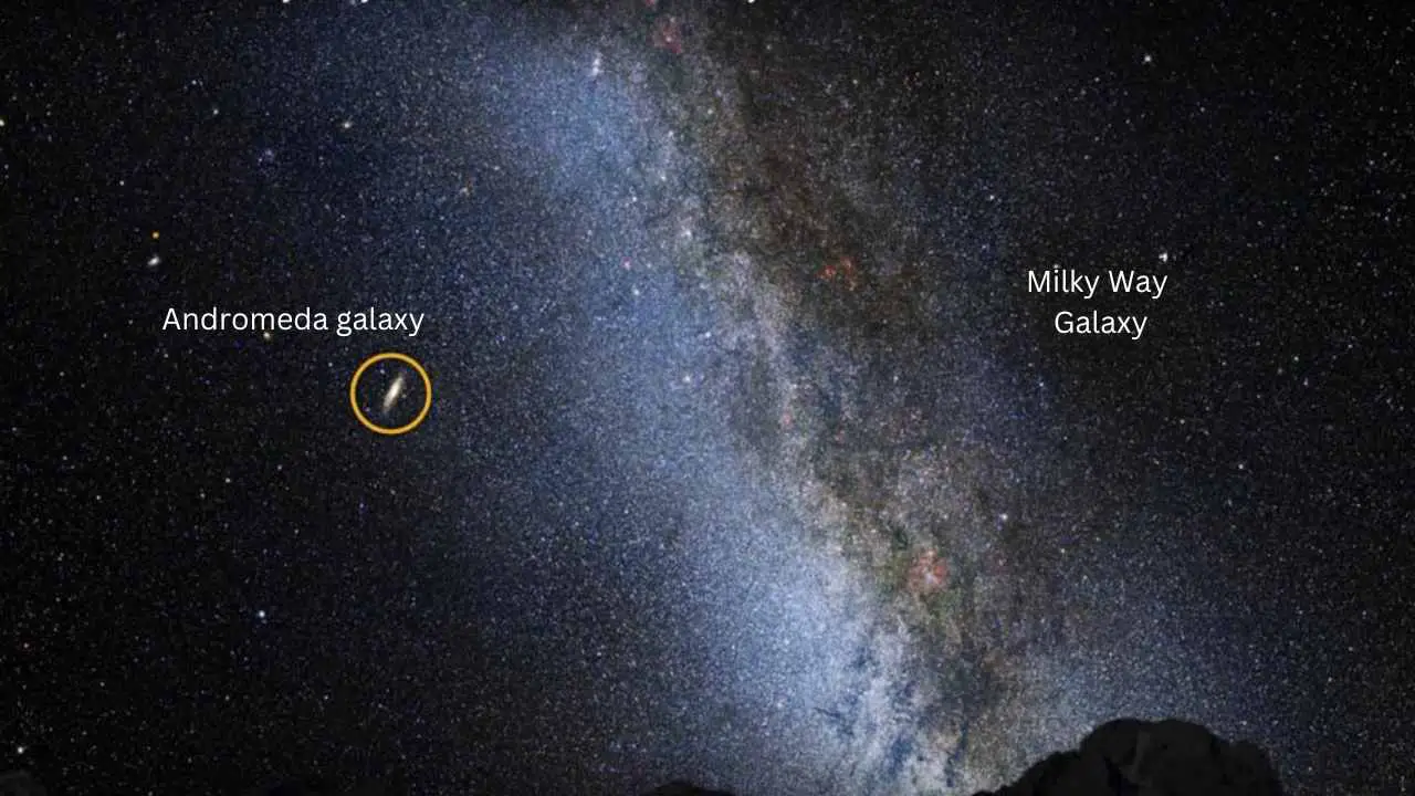 Andromeda Galaxy away from Earth